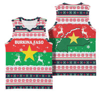 Christmas Burkina Faso Basketball Jersey Reindeer Star Design - Wonder Print Shop