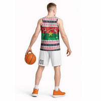 Christmas Burkina Faso Basketball Jersey Reindeer Star Design - Wonder Print Shop
