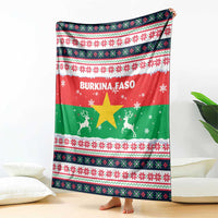 Christmas Burkina Faso Blanket Reindeer Star Design - Wonder Print Shop