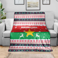 Christmas Burkina Faso Blanket Reindeer Star Design - Wonder Print Shop