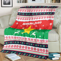 Christmas Burkina Faso Blanket Reindeer Star Design - Wonder Print Shop