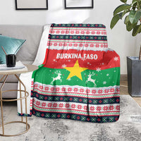 Christmas Burkina Faso Blanket Reindeer Star Design - Wonder Print Shop