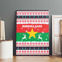 Christmas Burkina Faso Canvas Wall Art Reindeer Star Design - Wonder Print Shop