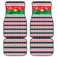 Christmas Burkina Faso Car Mats Reindeer Star Design - Wonder Print Shop