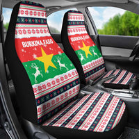 Christmas Burkina Faso Car Seat Cover Reindeer Star Design - Wonder Print Shop