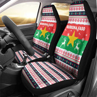 Christmas Burkina Faso Car Seat Cover Reindeer Star Design - Wonder Print Shop