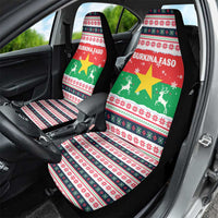 Christmas Burkina Faso Car Seat Cover Reindeer Star Design - Wonder Print Shop