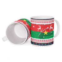 Christmas Burkina Faso Ceramic Mug Reindeer Star Design - Wonder Print Shop