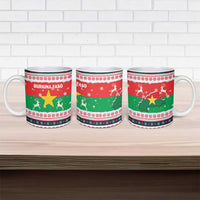 Christmas Burkina Faso Ceramic Mug Reindeer Star Design - Wonder Print Shop