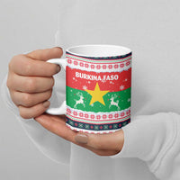 Christmas Burkina Faso Ceramic Mug Reindeer Star Design - Wonder Print Shop