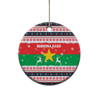 Christmas Burkina Faso Ceramic Ornament Reindeer Star Design - Wonder Print Shop