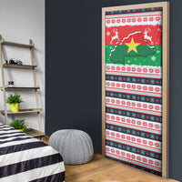 Christmas Burkina Faso Door Cover Reindeer Star Design - Wonder Print Shop