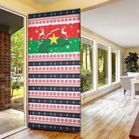 Christmas Burkina Faso Door Cover Reindeer Star Design - Wonder Print Shop