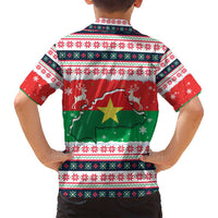 Christmas Burkina Faso Family Matching Puletasi and Hawaiian Shirt Reindeer Star Design - Wonder Print Shop