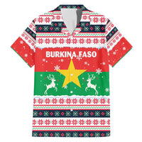 Christmas Burkina Faso Family Matching Puletasi and Hawaiian Shirt Reindeer Star Design - Wonder Print Shop