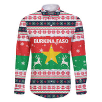 Christmas Burkina Faso Family Matching Tank Maxi Dress and Hawaiian Shirt Reindeer Star Design - Wonder Print Shop