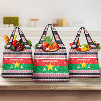 Christmas Burkina Faso Grocery Bag Reindeer Star Design - Wonder Print Shop