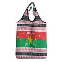 Christmas Burkina Faso Grocery Bag Reindeer Star Design - Wonder Print Shop