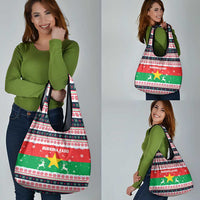 Christmas Burkina Faso Grocery Bag Reindeer Star Design - Wonder Print Shop