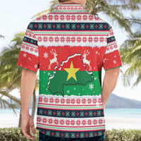 Christmas Burkina Faso Hawaiian Shirt Reindeer Star Design - Wonder Print Shop