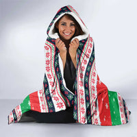 Christmas Burkina Faso Hooded Blanket Reindeer Star Design - Wonder Print Shop