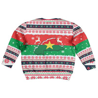 Christmas Burkina Faso Kid Ugly Christmas Sweater Reindeer Star Design - Wonder Print Shop