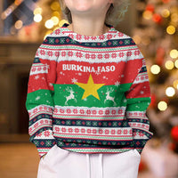 Christmas Burkina Faso Kid Ugly Christmas Sweater Reindeer Star Design - Wonder Print Shop