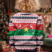 Christmas Burkina Faso Kid Ugly Christmas Sweater Reindeer Star Design - Wonder Print Shop