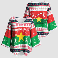 Christmas Burkina Faso Kimono Sleeve Blouse Reindeer Star Design - Wonder Print Shop