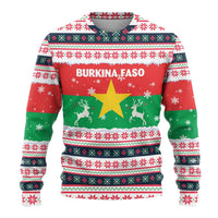 Christmas Burkina Faso Ugly Christmas Sweater Reindeer Star Design - Wonder Print Shop