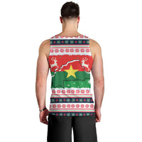 Christmas Burkina Faso Men Tank Top Reindeer Star Design - Wonder Print Shop