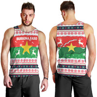Christmas Burkina Faso Men Tank Top Reindeer Star Design - Wonder Print Shop