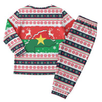 Christmas Burkina Faso Christmas Pajama Set Reindeer Star Design - Wonder Print Shop