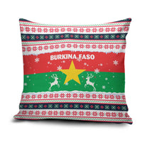 Christmas Burkina Faso Pillow Cover Reindeer Star Design - Wonder Print Shop