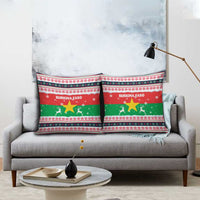 Christmas Burkina Faso Pillow Cover Reindeer Star Design - Wonder Print Shop