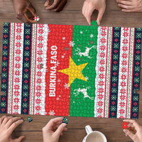 Christmas Burkina Faso Puzzle Reindeer Star Design - Wonder Print Shop