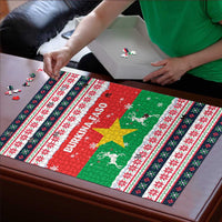 Christmas Burkina Faso Puzzle Reindeer Star Design - Wonder Print Shop