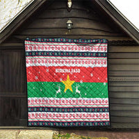 Christmas Burkina Faso Quilt Reindeer Star Design - Wonder Print Shop