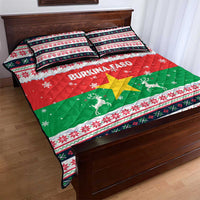Christmas Burkina Faso Quilt Bed Set Reindeer Star Design - Wonder Print Shop