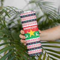 Christmas Burkina Faso Skinny Tumbler Reindeer Star Design - Wonder Print Shop