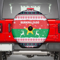 Christmas Burkina Faso Spare Tire Cover Reindeer Star Design - Wonder Print Shop