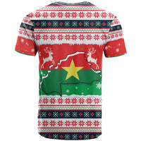 Christmas Burkina Faso T Shirt Reindeer Star Design - Wonder Print Shop