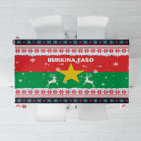 Christmas Burkina Faso Tablecloth Reindeer Star Design - Wonder Print Shop