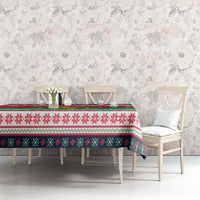 Christmas Burkina Faso Tablecloth Reindeer Star Design - Wonder Print Shop