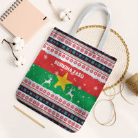 Christmas Burkina Faso Tote Bag Reindeer Star Design - Wonder Print Shop