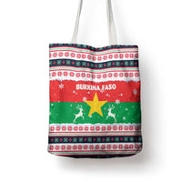 Christmas Burkina Faso Tote Bag Reindeer Star Design - Wonder Print Shop