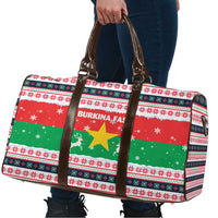 Christmas Burkina Faso Travel Bag Reindeer Star Design - Wonder Print Shop