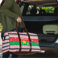 Christmas Burkina Faso Travel Bag Reindeer Star Design - Wonder Print Shop