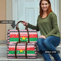 Christmas Burkina Faso Travel Bag Reindeer Star Design - Wonder Print Shop