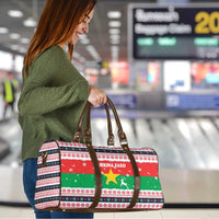 Christmas Burkina Faso Travel Bag Reindeer Star Design - Wonder Print Shop